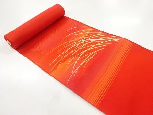 アンティーク　草葉模様織り出し名古屋帯地反物